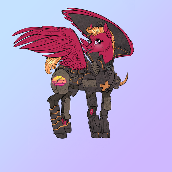 Size: 1772x1772 | Tagged: safe, artist:sourcherry, derpibooru import, oc, oc:mending sun, pegasus, pony, fallout equestria, enclave, enclave armor, medic, solo, tabletop game