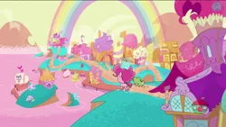 Size: 1920x1080 | Tagged: safe, derpibooru import, screencap, gummy, pinkie pie, earth pony, pony, bad thing no. 3, my little pony: pony life, spoiler:pony life s01e05, butt, coast, pirate ship, plot, ponyville, sugar packet place