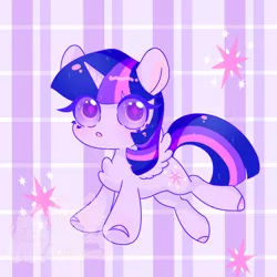 Size: 1280x1280 | Tagged: safe, artist:桃沢夏茶, derpibooru import, twilight sparkle, twilight sparkle (alicorn), alicorn, pony, chest fluff, colored hooves, colored pupils, cute, cutie mark, cutie mark eyes, solo, starry eyes, twiabetes, wingding eyes