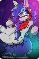 Size: 880x1335 | Tagged: adorkable, artist:bbsartboutique, badge, bandana, commission, con badge, controller, cute, derpibooru import, dork, gaming headset, glasses, headphones, headset, oc, oc:cinnabyte, safe, unofficial characters only