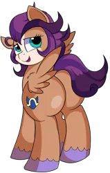 Size: 3050x4800 | Tagged: safe, artist:rainbowtashie, author:bigonionbean, derpibooru import, flash sentry, trouble shoes, oc, oc:fast hooves, clydesdale, earth pony, pegasus, pony, adorable face, butt, commissioner:bigonionbean, cute, cutie mark, embarrassed, extra thicc, female, flank, fusion, fusion:fast hooves, mare, plot, rule 63, simple background, thicc ass, transparent background