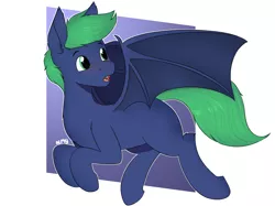 Size: 4001x3000 | Tagged: safe, artist:almond evergrow, derpibooru import, oc, oc:fruitcup, bat pony, pony, bat pone, bat pony oc, bat wings, flying, tail, wings