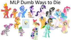 Size: 1280x720 | Tagged: semi-grimdark, derpibooru import, apple bloom, applejack, berry punch, berryshine, big macintosh, bon bon, derpy hooves, discord, doctor whooves, flash sentry, fluttershy, lyra heartstrings, pinkie pie, princess celestia, rainbow dash, rarity, scootaloo, spike, sugar belle, sunset shimmer, sweetie belle, sweetie drops, time turner, twilight sparkle, bear, bee, insect, rattlesnake, snake, unicorn, wasp, abuse, animal costume, anvil, balloon, bipedal, bisection, blood, blue flu, broken glass, broken horn, burnt, car, charred, chewing, clothes, cloud, costume, crash landing, crushed, cutie mark crusaders, death, door, dumb ways to die, eating, explosion, fire, flattened, food, fork, furless, glass, glue, green face, half, horn, hornless unicorn, hot dog, impatience, impatient, implied death, injured, mane seven, mane six, meat, medicine, microphone, missing horn, modular, money, partial nudity, piranha, powerpoint, pukie pie, red button, sausage, scar, scratches, shot, sick, singing, space, space helmet, spikeabuse, steering wheel, stiched, stiches, stick, super glue, that pony sure does love humans, toaster, train, train station, twilight sparkle production's mlp dumb ways to die series, unicorn twilight, video at source, vomit, vomiting, washing machine, wasp nest, weight