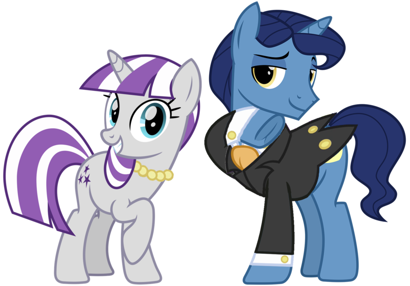Size: 1633x1139 | Tagged: safe, artist:cheezedoodle96, derpibooru import, edit, vector edit, night light, twilight velvet, pony, unicorn, clothes, dress, female, husband and wife, jewelry, looking at you, male, mare, married couple, mother and father, necklace, nightvelvet, shipping, shirt, simple background, smiling at you, stallion, straight, transparent background, tuxedo, twilight's parents, vector