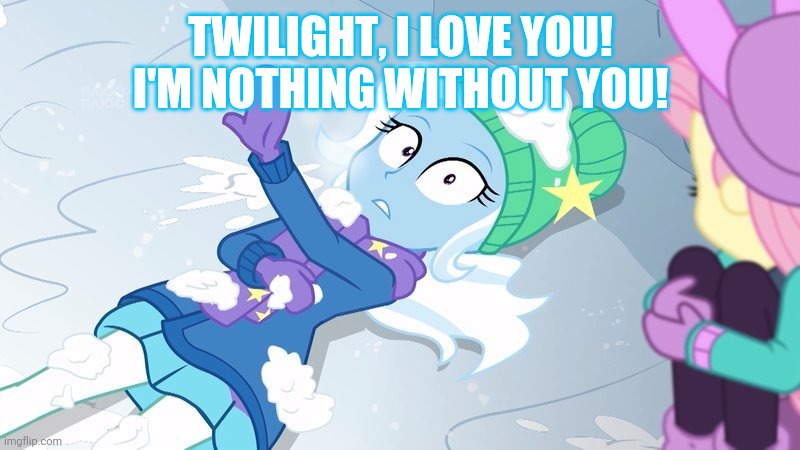 Size: 800x450 | Tagged: safe, derpibooru import, edit, edited screencap, screencap, fluttershy, trixie, equestria girls, equestria girls series, holidays unwrapped, spoiler:eqg series (season 2), caption, image macro, implied lesbian, implied shipping, implied twilight sparkle, implied twixie, text