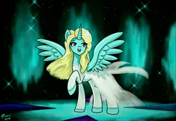 Size: 12500x8587 | Tagged: safe, artist:brekrofmadness, derpibooru import, ponified, alicorn, pony, absurd resolution, clothes, dress, elsa, frozen (movie), let it go, solo