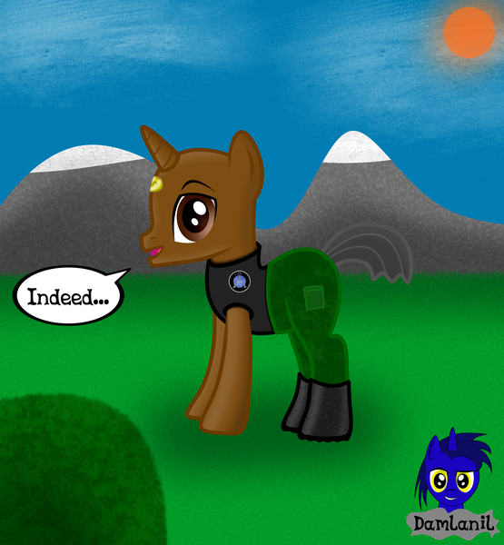 Size: 3840x4154 | Tagged: safe, artist:damlanil, derpibooru import, pony, unicorn, boots, bush, clothes, cloud, horn, indeed, male, mountain, sg1, shoes, solo, stallion, stargate, stargate sg1, sun, teal'c, vector