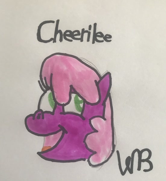 Size: 551x600 | Tagged: safe, artist:whistle blossom, banned from derpibooru, deleted from derpibooru, derpibooru import, cheerilee, earth pony, pony, autism in the comments, awesome face, bust, captain obvious, cheeribetes, cute, female, head only, image, jpeg, mare, marker drawing, open mouth, signature, simple background, smiling, solo, tantrum in the comments, text, traditional art, user meltdown in the comments, white background