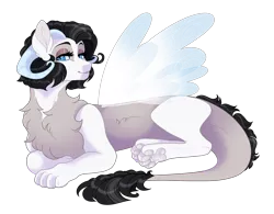 Size: 3200x2500 | Tagged: artist:gigason, derpibooru import, draconequus, female, hybrid, interspecies offspring, oc, offspring, parent:discord, parent:rarity, parents:raricord, prone, safe, simple background, solo, transparent background