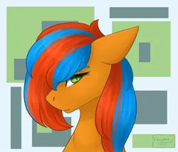 Size: 1080x925 | Tagged: safe, artist:chrystal_company, derpibooru import, oc, oc:kaspar, unofficial characters only, pony, abstract background, bust, solo