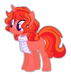 Size: 1024x1069 | Tagged: safe, artist:yourrdazzle, derpibooru import, pony, unicorn, clothes, female, magical lesbian spawn, mare, offspring, parent:applejack, parent:twilight sparkle, parents:twijack, scarf, simple background, solo, transparent background