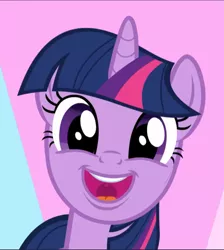 Size: 841x940 | Tagged: safe, derpibooru import, screencap, twilight sparkle, twilight sparkle (alicorn), alicorn, pony, amending fences, cropped, cute, open mouth, smiling, solo, twiabetes, uvula