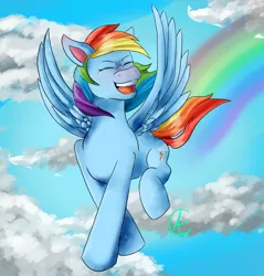 Size: 2100x2200 | Tagged: artist:cynful_arts, derpibooru import, flying, happy, pegasus, practice, rainbow dash, safe