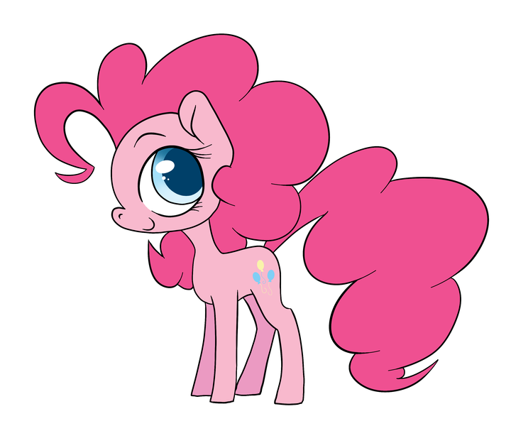 Size: 3000x2500 | Tagged: safe, artist:katyusha, derpibooru import, pinkie pie, earth pony, pony, cute, ponk, simple background, small, smol, solo, white background