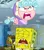 Size: 1920x2160 | Tagged: safe, derpibooru import, edit, edited screencap, screencap, cozy glow, frenemies (episode), a day without tears, angry, crying, discovery family logo, female, filly, image, male, nickelodeon, png, pointing, spongebob squarepants, spongebob squarepants (character), yelling