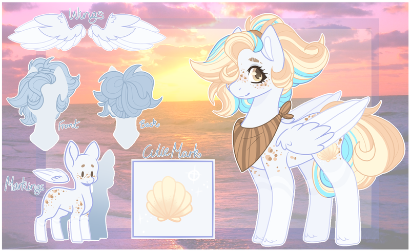 Size: 1632x1000 | Tagged: safe, artist:berry-siren, derpibooru import, oc, oc:sea shell, pegasus, pony, female, mare, solo