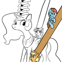 Size: 1024x1024 | Tagged: safe, artist:ashtoneer, artist:jargon scott, artist:tjpones, derpibooru import, edit, applejack, princess celestia, rainbow dash, twilight sparkle, twilight sparkle (alicorn), alicorn, earth pony, pegasus, pony, unicorn, applejack's hat, black and white, bust, confused, cowboy hat, cute, dialogue, doug dimmadome, duo, female, filly, frown, giant hat, giddy up, grayscale, hat, holding on, hug, impossibly large hat, impossibly many hats, jackabetes, lineart, looking down, mare, meme, monochrome, no pupils, open mouth, ponies riding ponies, reins, riding, role reversal, simple background, smiling, smol, stetson, ten gallon hat, text, twiggie, wat, weh, white background, yeehaw