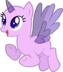 Size: 1065x1215 | Tagged: safe, artist:pegasski, derpibooru import, oc, unofficial characters only, alicorn, pony, tanks for the memories, alicorn oc, bald, base, eyelashes, eyes closed, flying, grin, horn, raised hoof, simple background, smiling, solo, transparent background, two toned wings, underhoof, wings