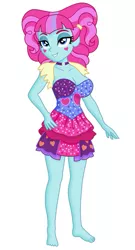 Size: 445x827 | Tagged: safe, derpibooru import, edit, editor:ah96, editor:thomasfan45, kiwi lollipop, equestria girls, equestria girls series, sunset's backstage pass!, spoiler:eqg series (season 2), barefoot, bedroom eyes, breasts, busty kiwi lollipop, cleavage, feet, hand on hip, jewelry, k-lo, legs, looking at you, necklace, sexy, simple background, smiling, solo, transparent background, vector