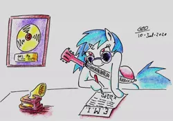 Size: 1024x716 | Tagged: safe, artist:gafelpoez, derpibooru import, vinyl scratch, pony