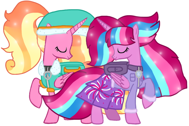 Size: 1431x951 | Tagged: safe, artist:徐詩珮, derpibooru import, luster dawn, oc, oc:bubble sparkle, alicorn, bubbleverse, series:sprglitemplight diary, series:sprglitemplight life jacket days, series:springshadowdrops diary, series:springshadowdrops life jacket days, alicornified, alternate universe, base used, bubbledawn, canon x oc, clothes, everest (paw patrol), female, lesbian, lustercorn, magical lesbian spawn, magical threesome spawn, multiple parents, next generation, offspring, older, older luster dawn, parent:glitter drops, parents:glittershadow, parent:spring rain, parents:sprglitemplight, parents:springdrops, parents:springshadow, parents:springshadowdrops, parent:tempest shadow, parent:twilight sparkle, paw patrol, race swap, shipping, simple background, transparent background
