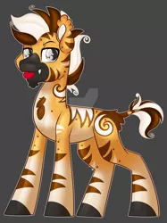 Size: 1600x2134 | Tagged: artist:missmele-madness, derpibooru import, deviantart watermark, male, obtrusive watermark, oc, oc:kali, safe, solo, watermark, zebra