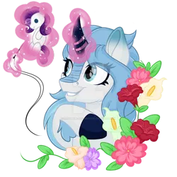 Size: 1600x1600 | Tagged: artist:missmele-madness, derpibooru import, female, flower, kirin, magic, needle, oc, plushie, rarity, safe, simple background, transparent background