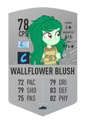 Size: 620x874 | Tagged: safe, derpibooru import, wallflower blush, equestria girls, card, fifa ultimate team, fut draft, polish, solo