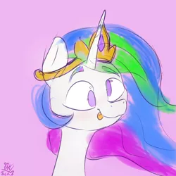 Size: 3000x3000 | Tagged: safe, artist:packy paca, derpibooru import, princess celestia, alicorn, :p, derp, derplestia, majestic as fuck, sillestia, silly, solo, tongue out