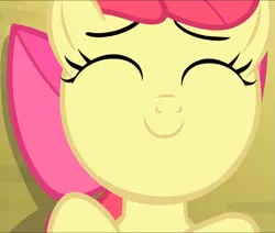Size: 1107x939 | Tagged: adorabloom, apple bloom, close-up, cropped, cute, derpibooru import, eyes closed, laying on ground, safe, screencap, smiling, solo, somepony to watch over me
