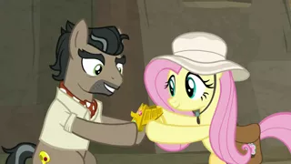 Size: 1920x1080 | Tagged: daring doubt, derpibooru import, doctor caballeron, fluttershy, safe, screencap, truth talisman