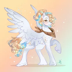 Size: 1000x1000 | Tagged: safe, artist:bunnari, derpibooru import, oc, oc:sea shell, pegasus, pony, female, mare, solo