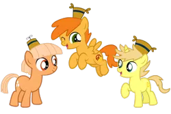 Size: 1800x1200 | Tagged: safe, artist:media1997, derpibooru import, oc, unofficial characters only, earth pony, pegasus, pony, unicorn, colt, hat, male, simple background, transparent background