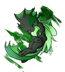 Size: 1453x1591 | Tagged: artist:astery, changeling, cute, derpibooru import, green changeling, oc, oc:utopia, safe, simple background, transparent background, unofficial characters only