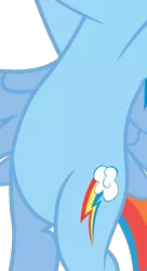 Size: 458x842 | Tagged: safe, derpibooru import, edit, vector edit, rainbow dash, pegasus, pony, applebuck season, belly, bipedal, cropped, pictures of bellies, simple background, solo, transparent background, vector, wings
