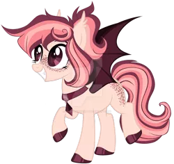 Size: 1280x1207 | Tagged: safe, artist:magicdarkart, derpibooru import, oc, bat pony, body freckles, deviantart watermark, female, freckles, mare, obtrusive watermark, simple background, solo, transparent background, watermark