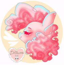 Size: 720x727 | Tagged: artist:dollbunnie, bust, cute, derpibooru import, diapinkes, digital art, eyes closed, fanart, pinkie pie, portrait, profile, safe