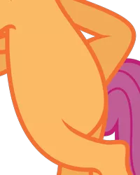 Size: 2545x3186 | Tagged: belly, bipedal, cropped, crossed legs, derpibooru import, edit, featureless crotch, hoof on hip, pictures of bellies, safe, scootaloo, simple background, sleepless in ponyville, solo, transparent background, vector, vector edit