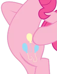 Size: 913x1184 | Tagged: safe, derpibooru import, edit, vector edit, pinkie pie, pony, putting your hoof down, belly, bipedal, cropped, high res, hooves on hips, pictures of bellies, simple background, solo, transparent background, vector