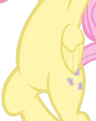 Size: 863x1089 | Tagged: safe, derpibooru import, edit, vector edit, fluttershy, pegasus, pony, belly, bipedal, cropped, featureless crotch, high res, pictures of bellies, simple background, standing, standing on one leg, transparent background, tree pose, vector