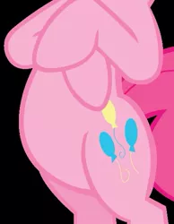 Size: 415x535 | Tagged: safe, derpibooru import, edit, vector edit, pinkie pie, too many pinkie pies, belly, bipedal, black background, high res, hooves together, image, jpeg, pictures of bellies, simple background, vector