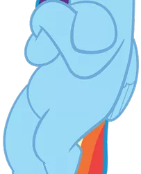 Size: 399x491 | Tagged: safe, deleted from derpibooru, derpibooru import, edit, vector edit, rainbow dash, pegasus, pony, the washouts (episode), belly, bipedal, bipedal leaning, cropped, crossed hooves, crossed legs, high res, leaning, pictures of bellies, simple background, solo, transparent background, vector