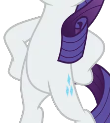Size: 3999x4481 | Tagged: belly, bipedal, cropped, derpibooru import, edit, fake it 'til you make it, featureless crotch, high res, hooves on hips, pictures of bellies, rarity, safe, simple background, solo, transparent background, vector, vector edit