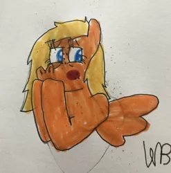Size: 1264x1280 | Tagged: safe, artist:whistle blossom, deleted from derpibooru, derpibooru import, oc, oc:whistle blossom, unofficial characters only, pegasus, pony, adorable distress, blushing, bust, cute, embarrassed, female, filly, foal, freckles, looking at you, ocbetes, simple background, solo, teenager, traditional art, whistle blossom is trying to murder us, whistlebetes, white background