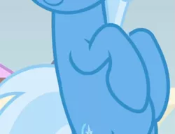 Size: 507x387 | Tagged: belly, bipedal, cropped, derpibooru import, pictures of bellies, road to friendship, safe, screencap, solo, trixie