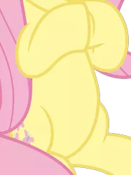 Size: 1521x2037 | Tagged: safe, artist:sollace, derpibooru import, edit, vector edit, fluttershy, pegasus, pony, sweet and smoky, belly, cropped, high res, hooves together, image, pictures of bellies, png, simple background, sitting, solo, transparent background, vector
