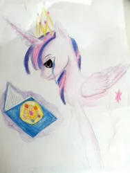 Size: 810x1080 | Tagged: safe, artist:kiwwsplash, derpibooru import, twilight sparkle, twilight sparkle (alicorn), alicorn, pony, book, crying, female, jewelry, mare, reading, solo, tiara, traditional art