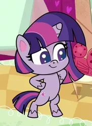 Size: 601x824 | Tagged: alicorn, bipedal, confident, cropped, cute, derpibooru import, hooves on hips, my little pony: pony life, proud, safe, screencap, smiling, solo, twiabetes, twilight sparkle, twilight sparkle (alicorn)