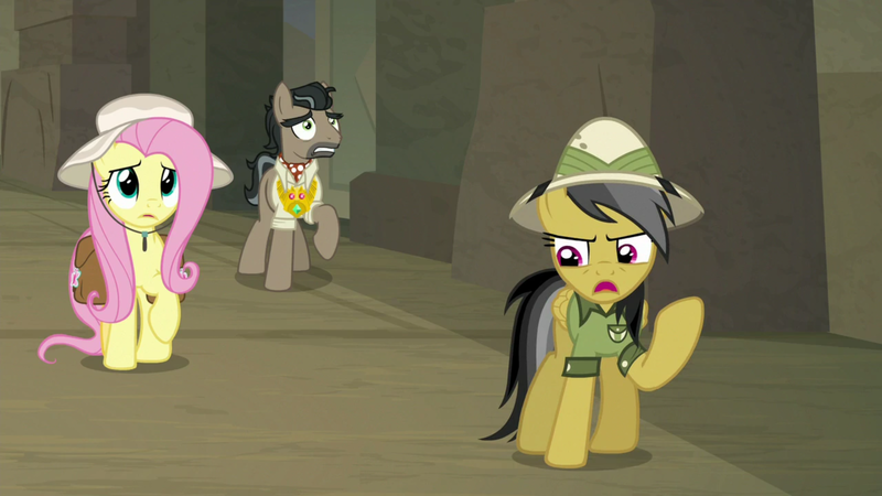 Size: 1920x1080 | Tagged: daring do, daring doubt, derpibooru import, doctor caballeron, fluttershy, safe, screencap, truth talisman