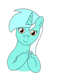 Size: 887x1211 | Tagged: artist:dyonys, derpibooru import, hand, hoof hands, looking at you, lyra heartstrings, middle finger, safe, simple background, transparent background, vulgar